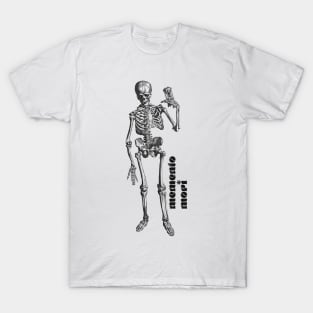 Memento Mori Vintage Stoic Skeleton Illustration Graphic T-Shirt